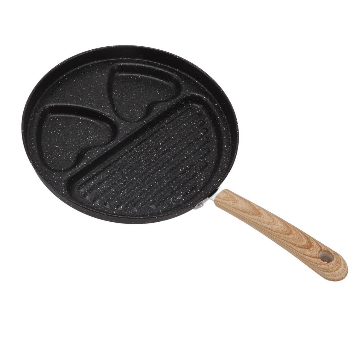 Egg Steak Divided Frying Pan 3 in 1 Multifunctional Prevent Stick Egg Beef Steak Cooker Pan for Home - Flavour Fushion Cooking Shop