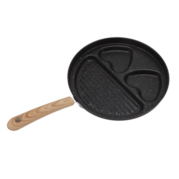 Egg Steak Divided Frying Pan 3 in 1 Multifunctional Prevent Stick Egg Beef Steak Cooker Pan for Home - Flavour Fushion Cooking Shop
