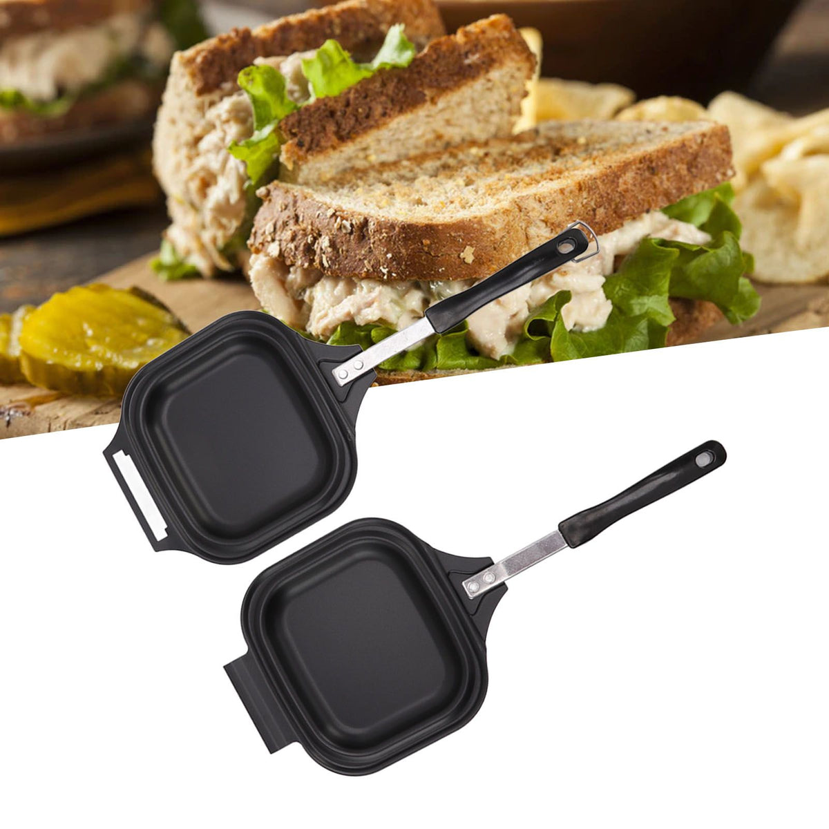 Frying Pan Even Heating Easy Cleaning Double Sided Iron Pancake Pan for Restaurants Home - Flavour Fushion Cooking Shop