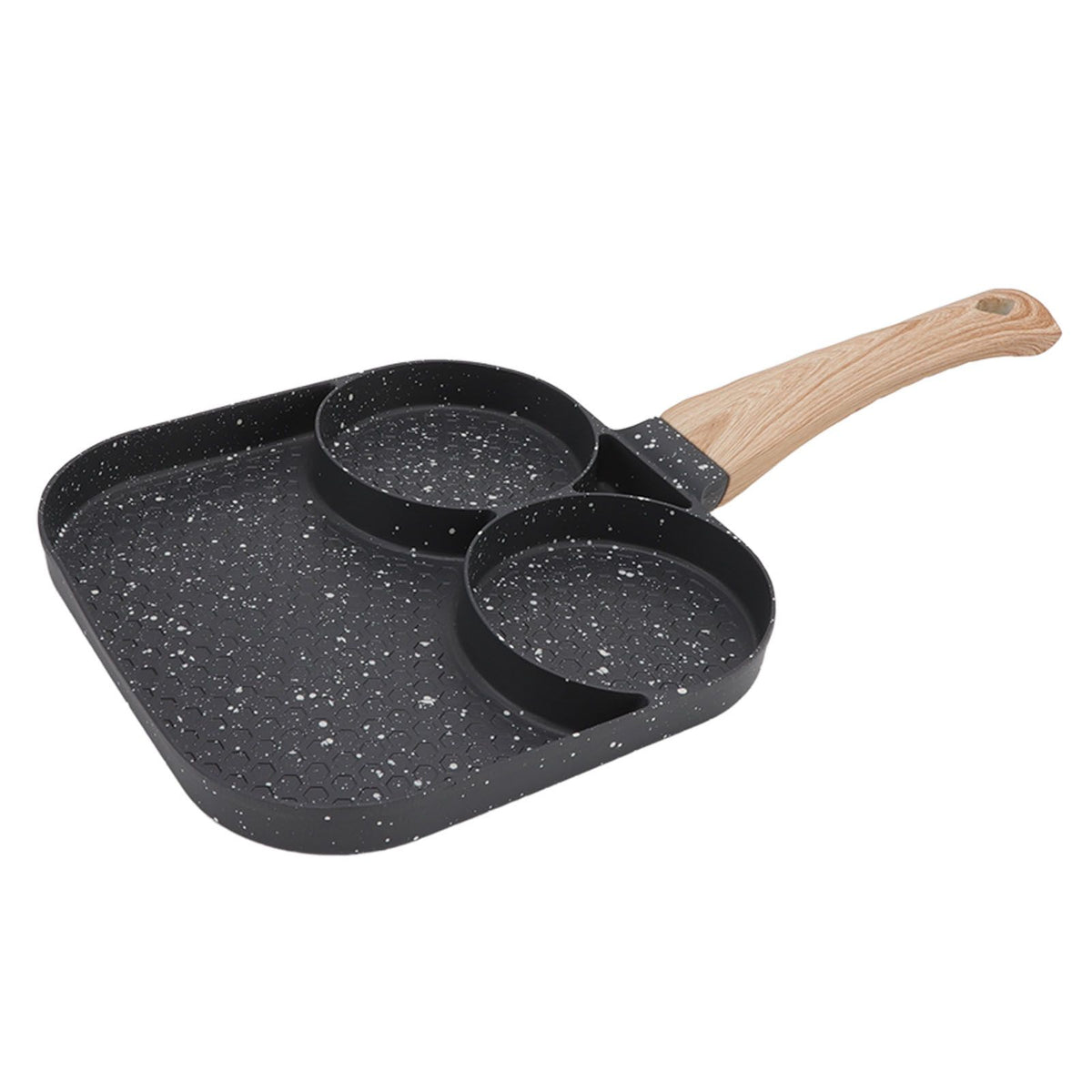 3 in 1 Breakfast Pan Prevents Stick Heat Resistant Divided Grill Frying Pan for Gas Stove Induction Cooker - Flavour Fushion Cooking Shop