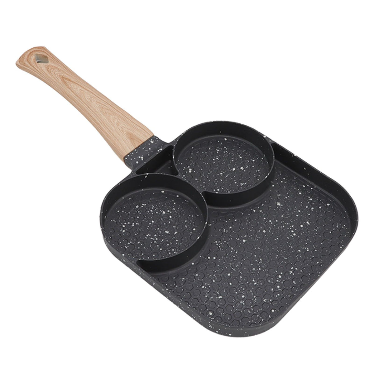 3 in 1 Breakfast Pan Prevents Stick Heat Resistant Divided Grill Frying Pan for Gas Stove Induction Cooker - Flavour Fushion Cooking Shop