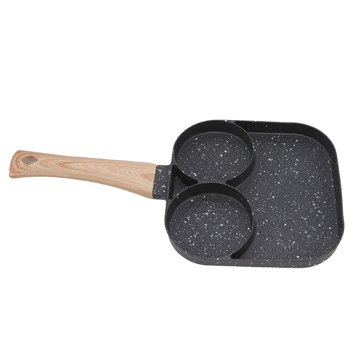 3 in 1 Breakfast Pan Prevents Stick Heat Resistant Divided Grill Frying Pan for Gas Stove Induction Cooker - Flavour Fushion Cooking Shop