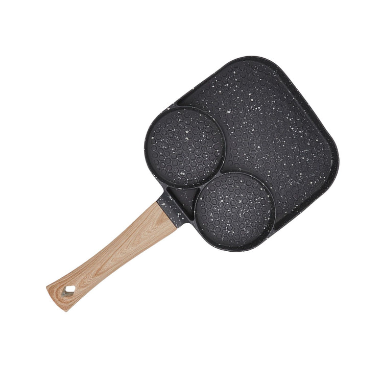 3 in 1 Breakfast Pan Prevents Stick Heat Resistant Divided Grill Frying Pan for Gas Stove Induction Cooker - Flavour Fushion Cooking Shop