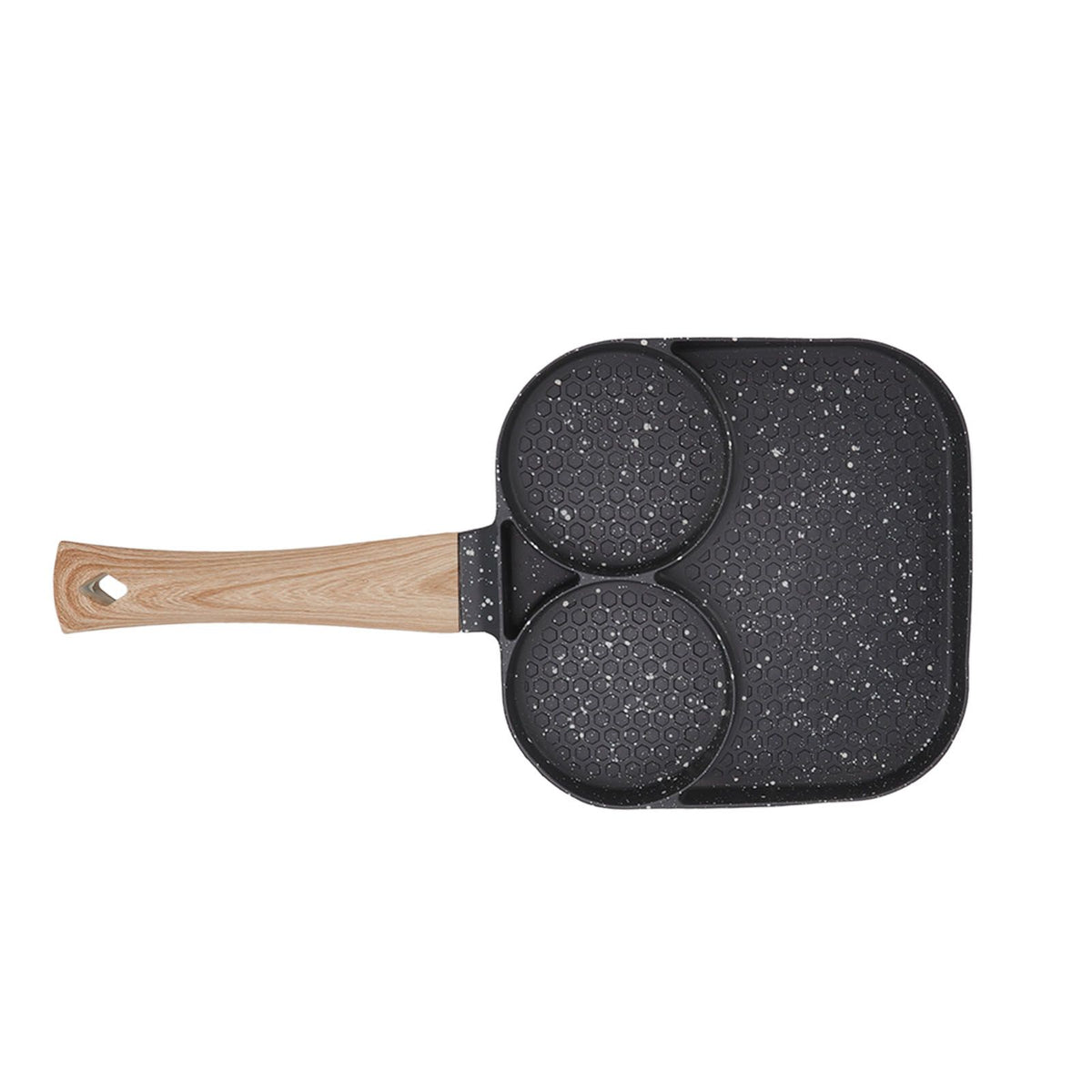 3 in 1 Breakfast Pan Prevents Stick Heat Resistant Divided Grill Frying Pan for Gas Stove Induction Cooker - Flavour Fushion Cooking Shop