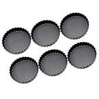 6 Pcs Mini Cake Mould with Removable Bottom 3 Inch Egg Tart Mould Muffin Pans
