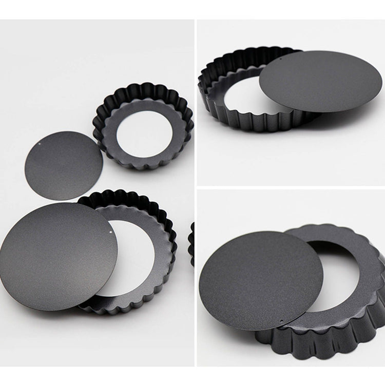 6 Pcs Mini Cake Mould with Removable Bottom 3 Inch Egg Tart Mould Muffin Pans - Flavour Fushion Cooking Shop