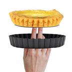 6 Pcs Mini Cake Mould with Removable Bottom 3 Inch Egg Tart Mould Muffin Pans