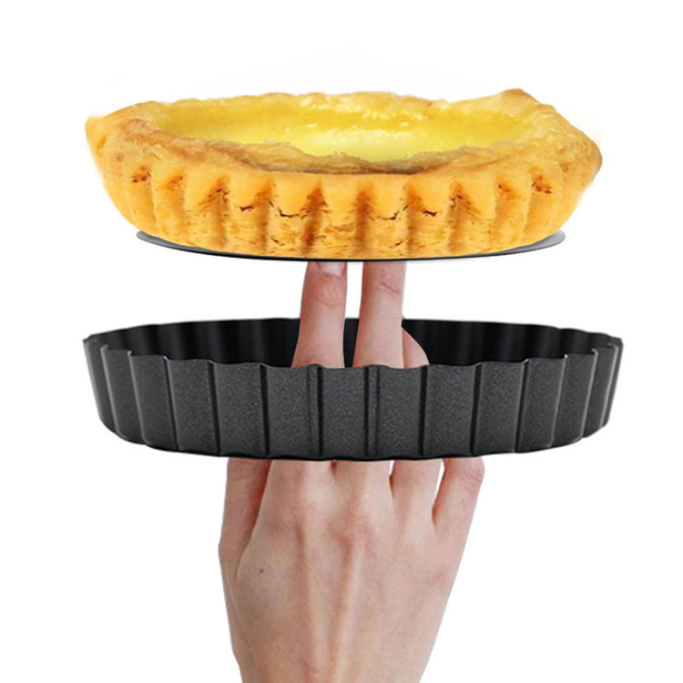 6 Pcs Mini Cake Mould with Removable Bottom 3 Inch Egg Tart Mould Muffin Pans - Flavour Fushion Cooking Shop