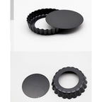 6 Pcs Mini Cake Mould with Removable Bottom 3 Inch Egg Tart Mould Muffin Pans