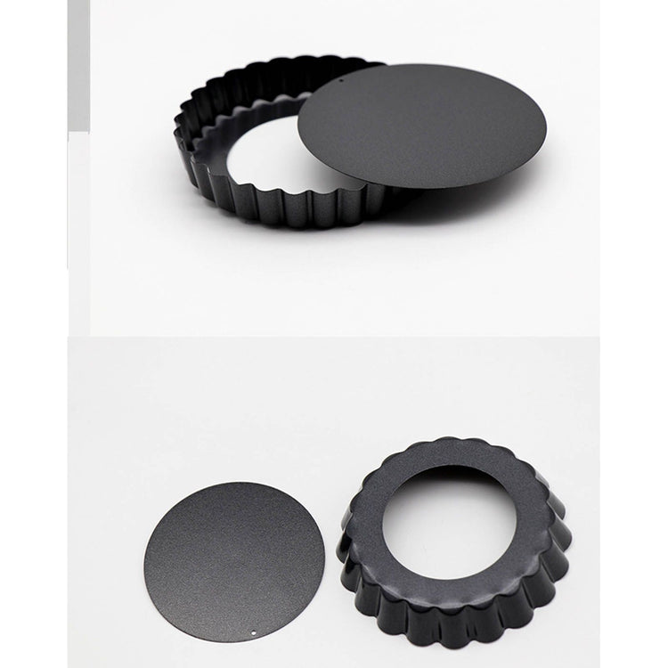 6 Pcs Mini Cake Mould with Removable Bottom 3 Inch Egg Tart Mould Muffin Pans - Flavour Fushion Cooking Shop