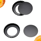 6 Pcs Mini Cake Mould with Removable Bottom 3 Inch Egg Tart Mould Muffin Pans