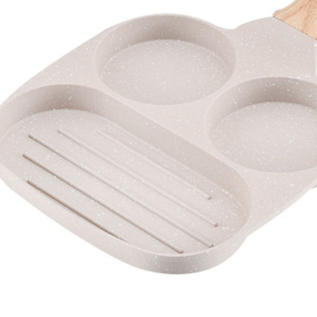3 in 1 Breakfast Pan Nonstick Aluminum Alloy Labor Saving Pancake Frying Pan for Egg Bacon Universal Type - Flavour Fushion Cooking Shop