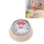 Magnet Circular Timer 60 Minute Visual Countdown Timer Beige