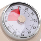 Magnet Circular Timer 60 Minute Visual Countdown Timer Beige