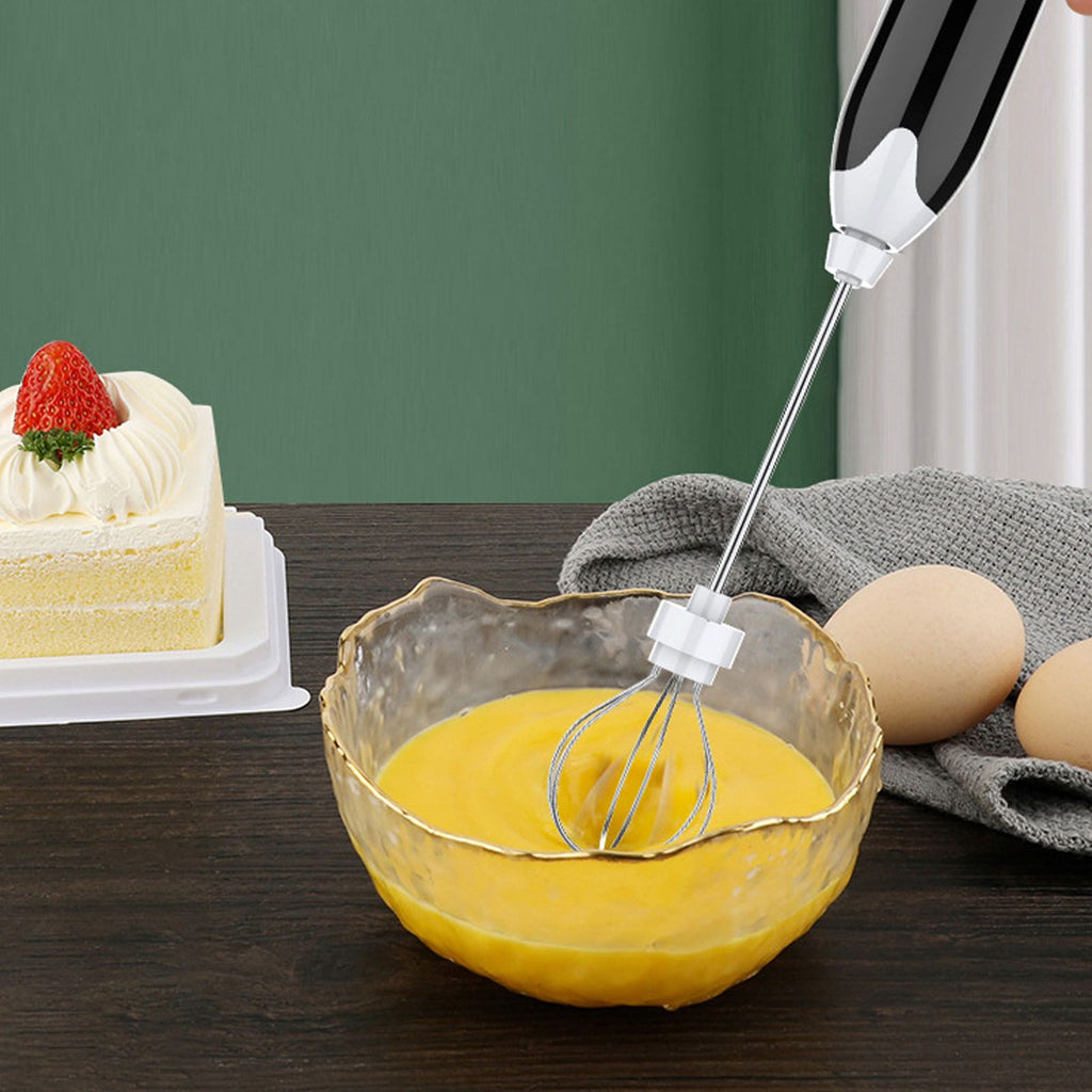 Electric Egg Beater Portable Multi Gears Milk Frother Rechargeable Kitchen Restaurant Coffee Cream Mixer