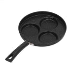 3 Cups Egg Hamburger Pan Metal Iron Heating Evenly Egg Cooker Pan