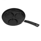 3 Cups Egg Hamburger Pan Metal Iron Heating Evenly Egg Cooker Pan