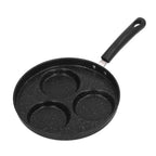 3 Cups Egg Hamburger Pan Metal Iron Heating Evenly Egg Cooker Pan