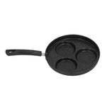 3 Cups Egg Hamburger Pan Metal Iron Heating Evenly Egg Cooker Pan