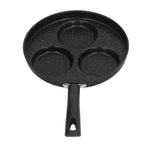 3 Cups Egg Hamburger Pan Metal Iron Heating Evenly Egg Cooker Pan