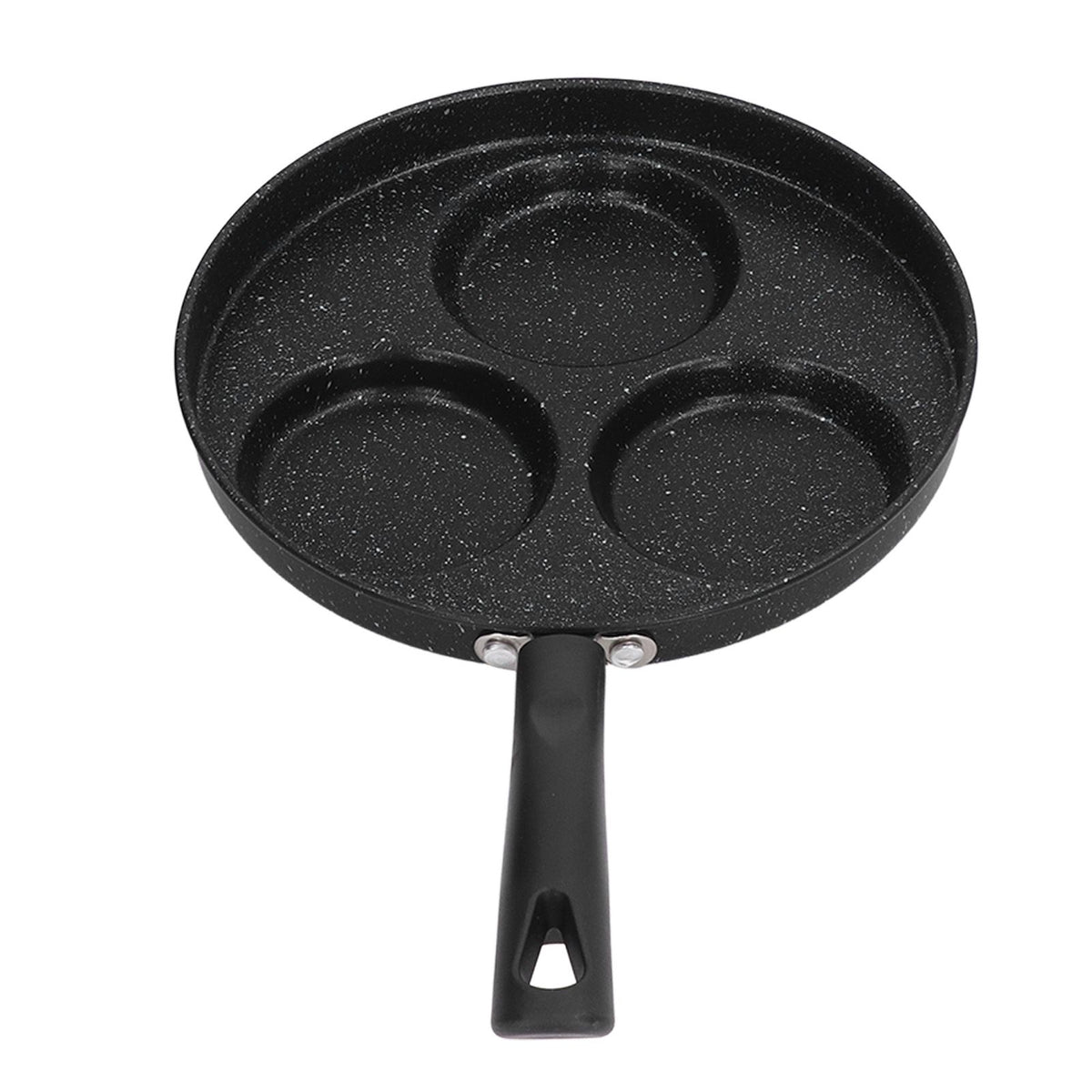 3 Cups Egg Hamburger Pan Metal Iron Heating Evenly Egg Cooker Pan - Flavour Fushion Cooking Shop
