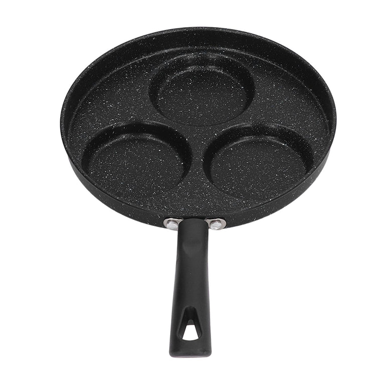 3 Cups Egg Hamburger Pan Metal Iron Heating Evenly Egg Cooker Pan - Flavour Fushion Cooking Shop