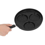 3 Cups Egg Hamburger Pan Metal Iron Heating Evenly Egg Cooker Pan