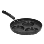 3 Cups Egg Hamburger Pan Metal Iron Heating Evenly Egg Cooker Pan