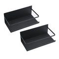 2pcs Magnetic Spice Rack Refrigerator Storage Rack Multi Function Kitchen Storage Shelves Rack Black