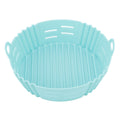 Fryer Silicone Liner Heat Resistant Elastic Washable Food Grade Reusable Fryer Basket for Cooking Blue