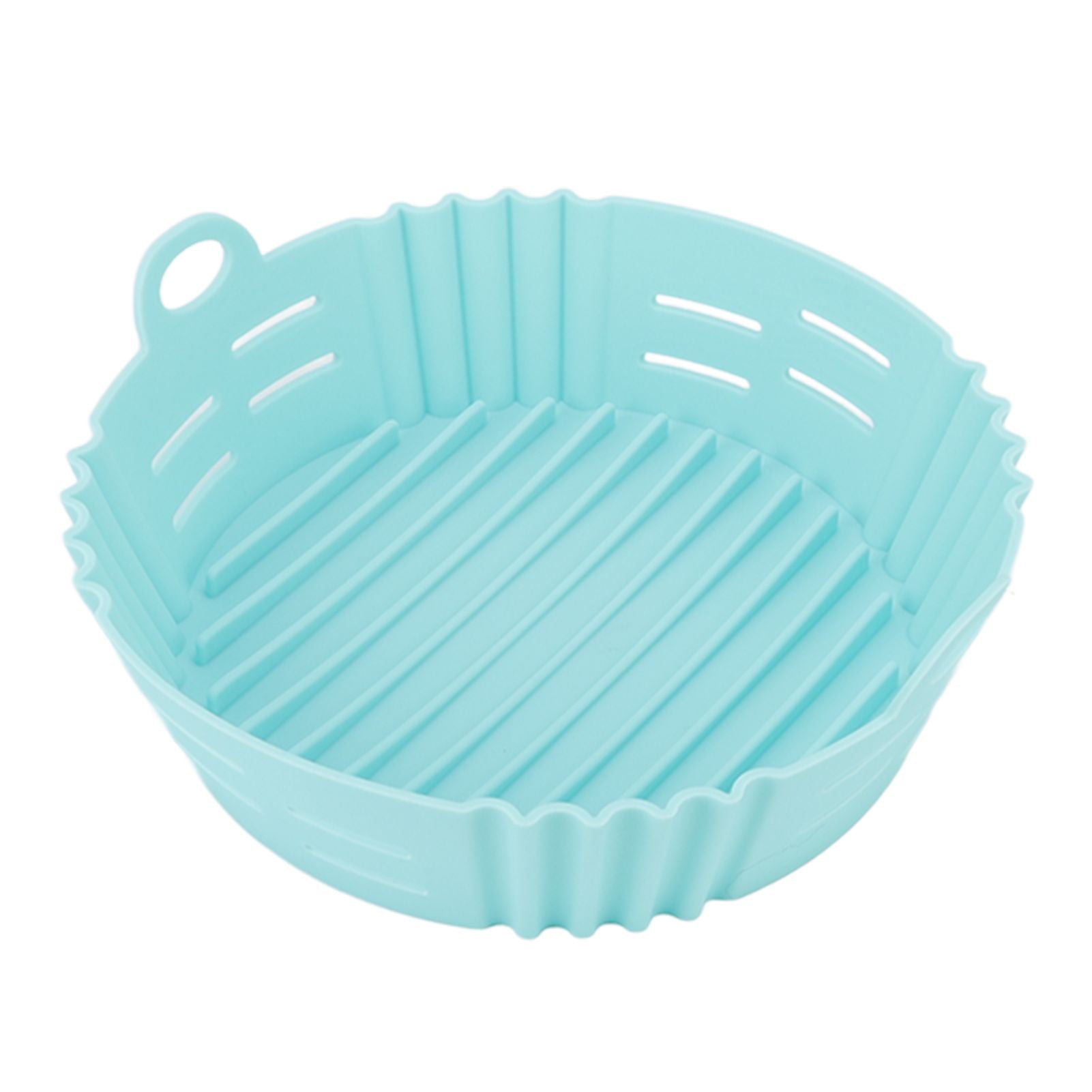 Fryer Silicone Liner Heat Resistant Elastic Washable Food Grade Reusable Fryer Basket for Cooking Blue