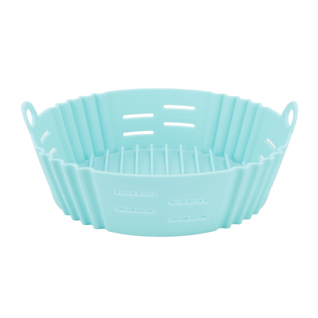 Fryer Silicone Liner Heat Resistant Elastic Washable Food Grade Reusable Fryer Basket for Cooking Blue