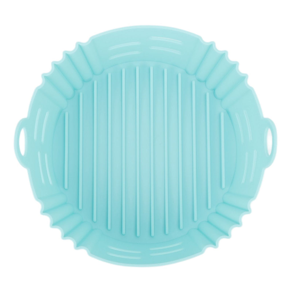 Fryer Silicone Liner Heat Resistant Elastic Washable Food Grade Reusable Fryer Basket for Cooking Blue