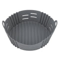 Fryer Silicone Liner Heat Resistant Elastic Washable Food Grade Reusable Fryer Basket for Cooking Grey