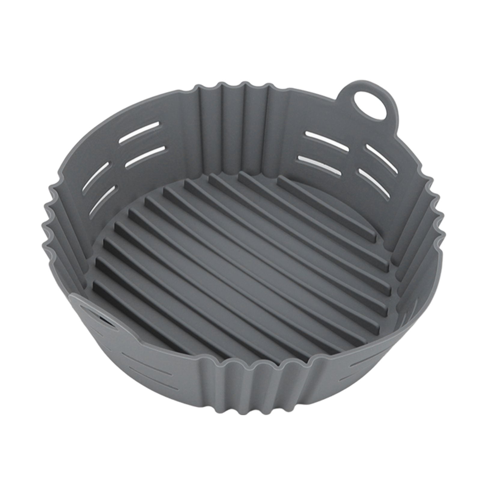 Fryer Silicone Liner Heat Resistant Elastic Washable Food Grade Reusable Fryer Basket for Cooking Grey