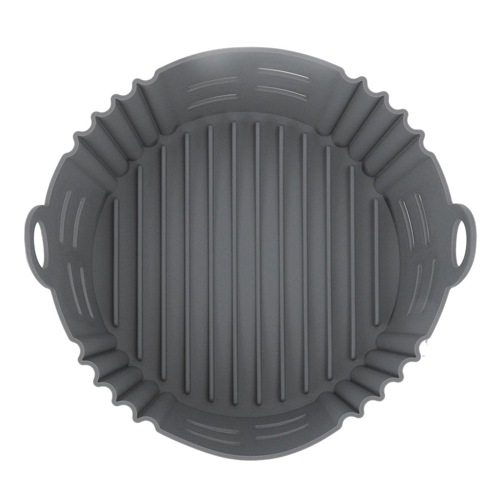 Fryer Silicone Liner Heat Resistant Elastic Washable Food Grade Reusable Fryer Basket for Cooking Grey