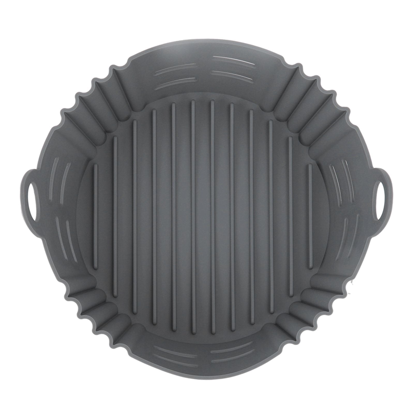 Fryer Silicone Liner Heat Resistant Elastic Washable Food Grade Reusable Fryer Basket for Cooking Grey