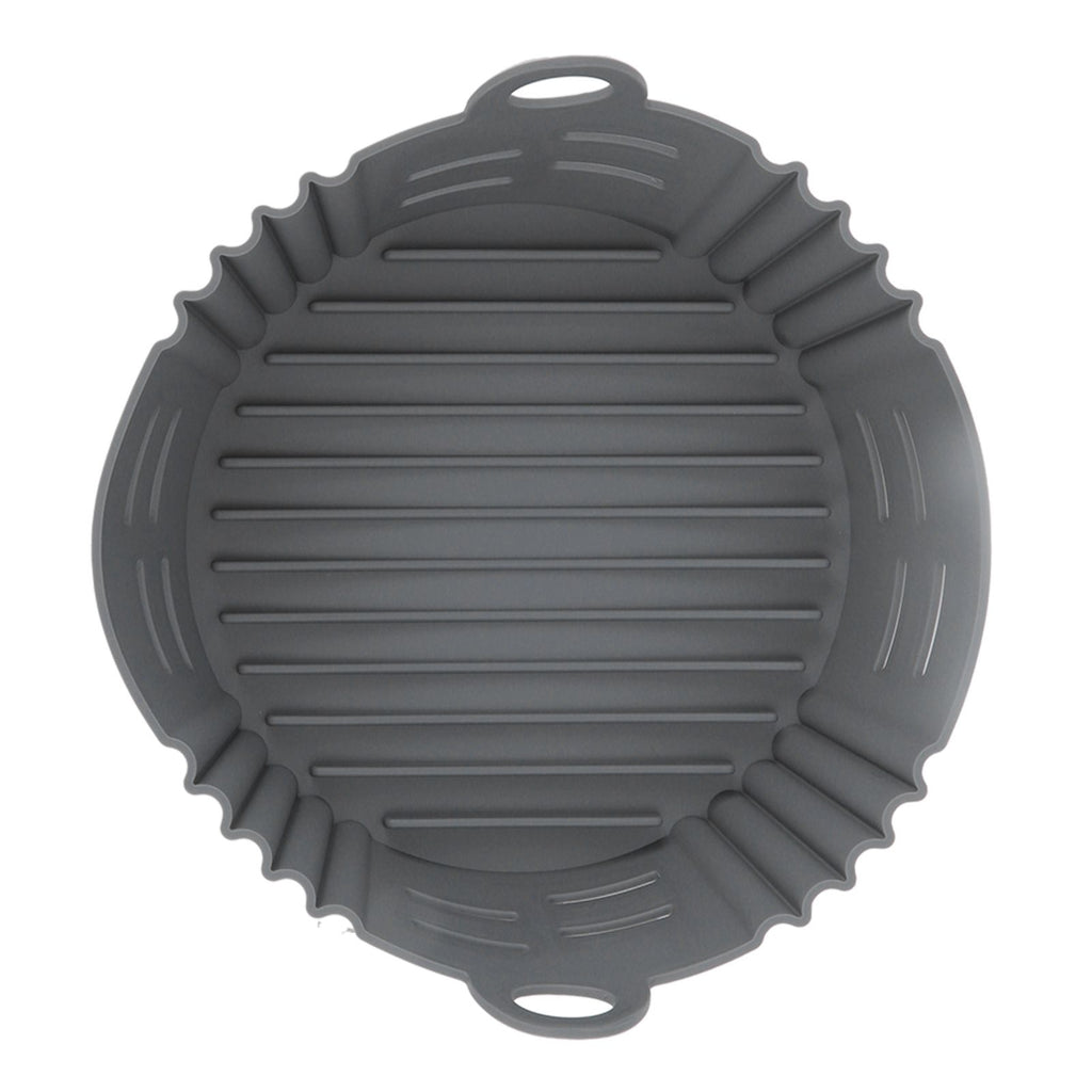 Fryer Silicone Liner Heat Resistant Elastic Washable Food Grade Reusable Fryer Basket for Cooking Grey