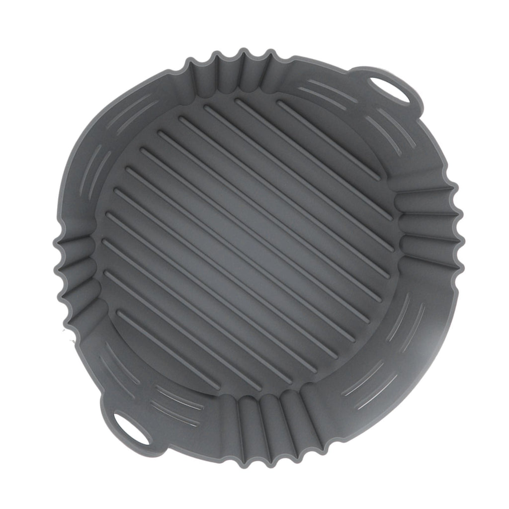 Fryer Silicone Liner Heat Resistant Elastic Washable Food Grade Reusable Fryer Basket for Cooking Grey