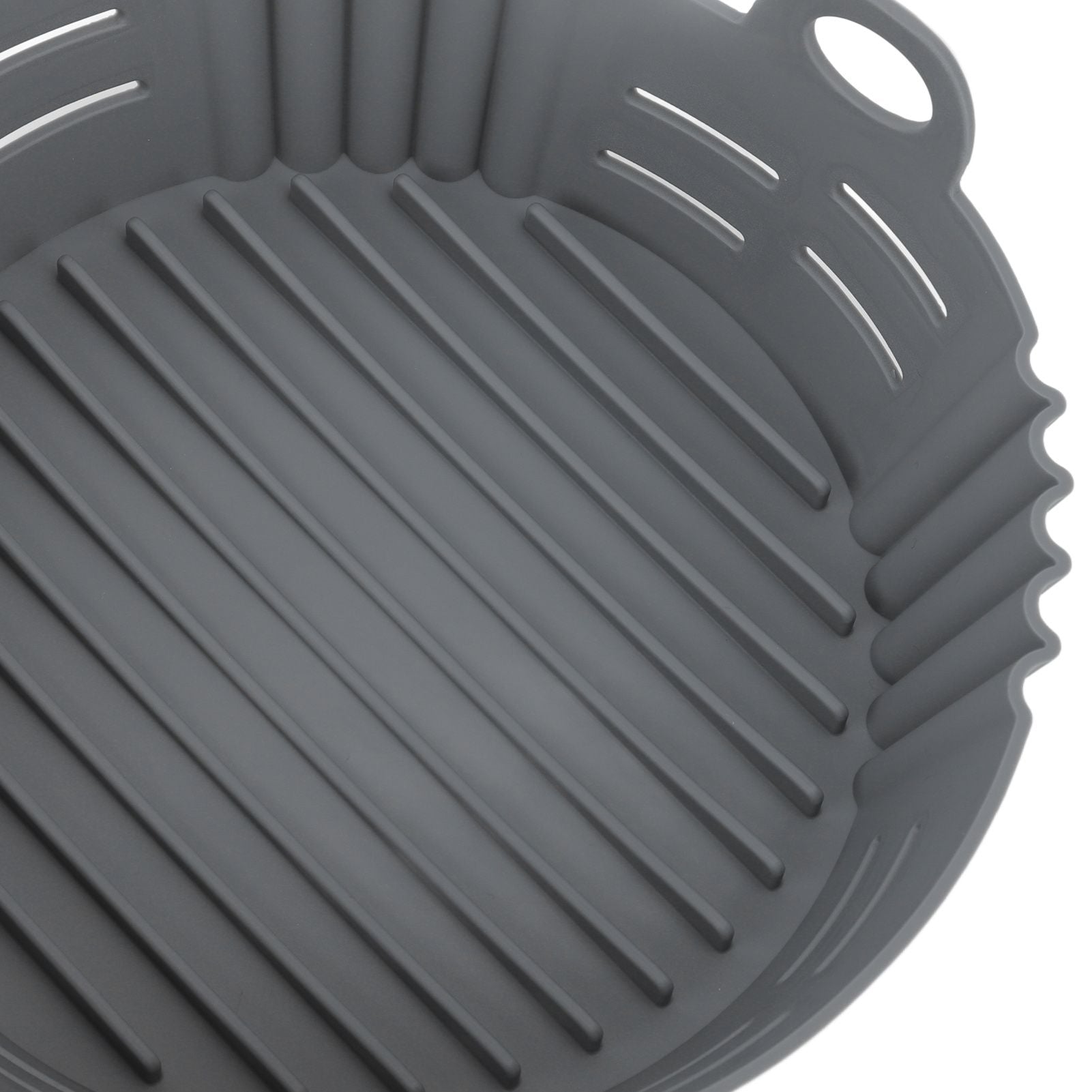 Fryer Silicone Liner Heat Resistant Elastic Washable Food Grade Reusable Fryer Basket for Cooking Grey