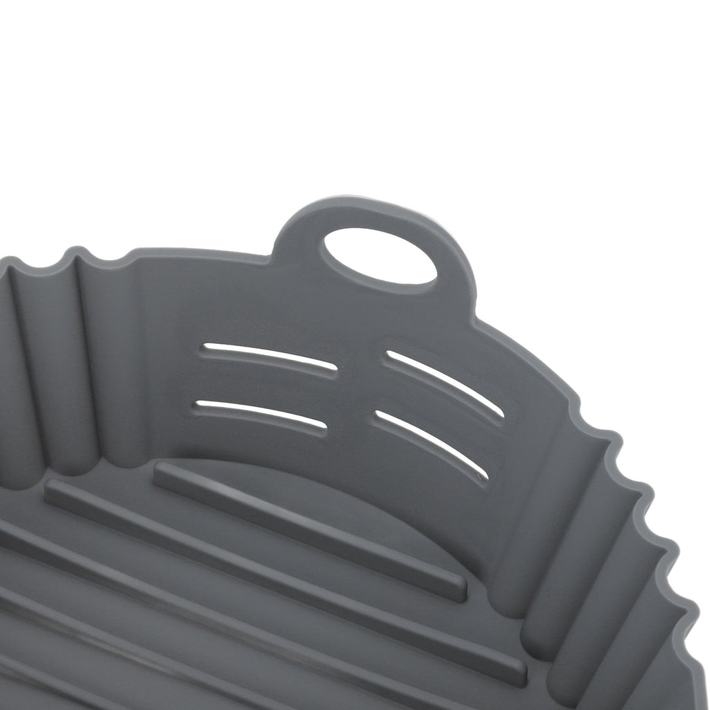 Fryer Silicone Liner Heat Resistant Elastic Washable Food Grade Reusable Fryer Basket for Cooking Grey