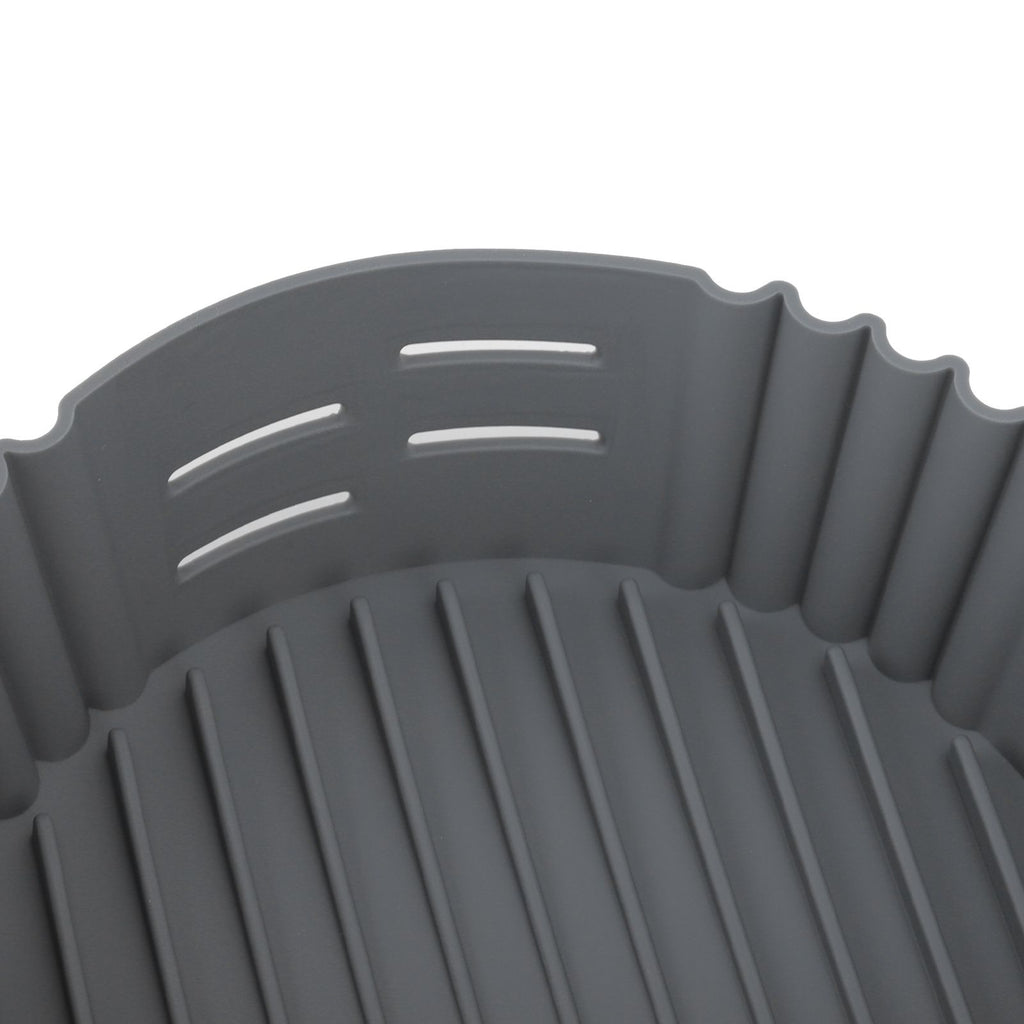 Fryer Silicone Liner Heat Resistant Elastic Washable Food Grade Reusable Fryer Basket for Cooking Grey