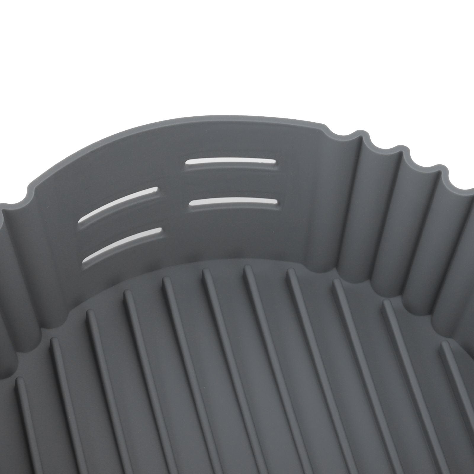Fryer Silicone Liner Heat Resistant Elastic Washable Food Grade Reusable Fryer Basket for Cooking Grey