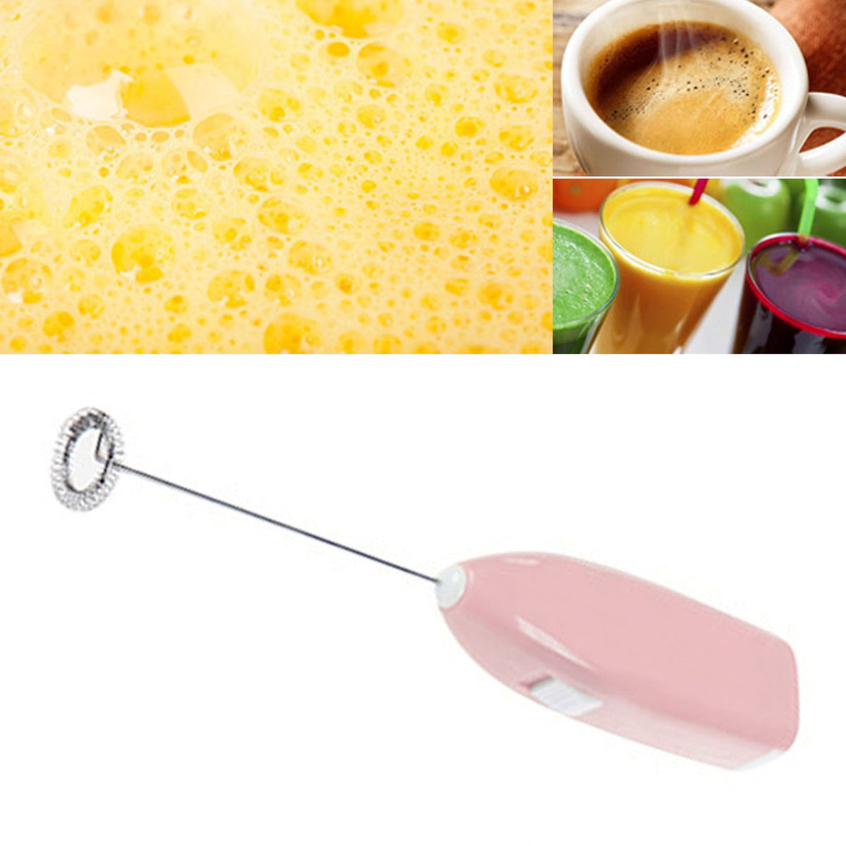 Cordless Electric Hand Mixer Battery Powered Small Plastic Metal Household Hand Mixer for Home Hotel Pink - Flavour Fushion Cooking Shop