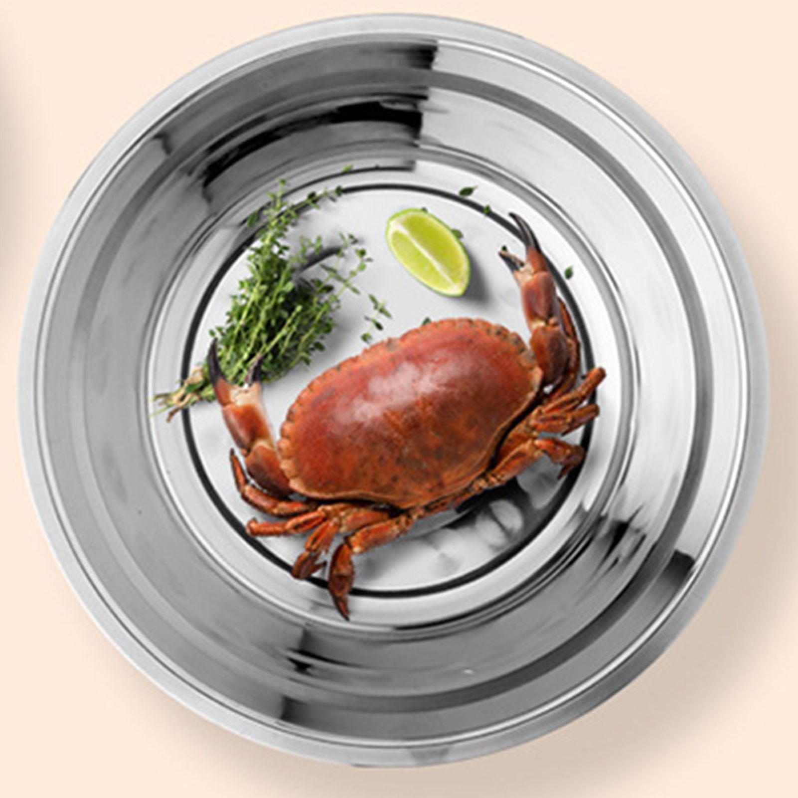 26cm Stainless Steel Basin Mixing Bowl Thicken Heavy Duty Deeper Edge Mirror Finish Salad Bowl