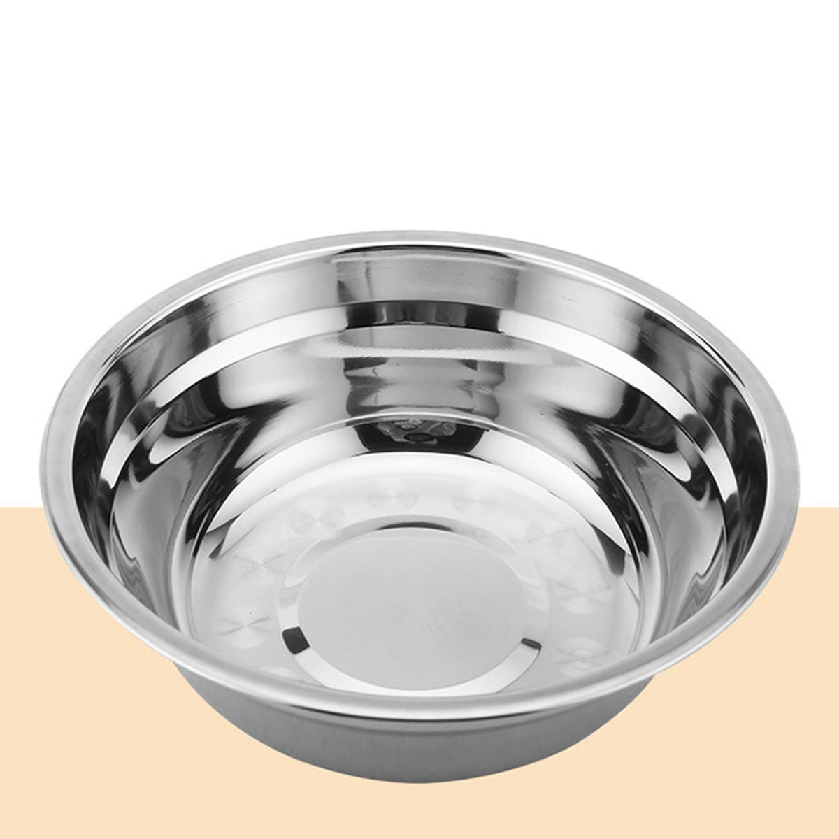 26cm Stainless Steel Basin Mixing Bowl Thicken Heavy Duty Deeper Edge Mirror Finish Salad Bowl - Flavour Fushion Cooking Shop