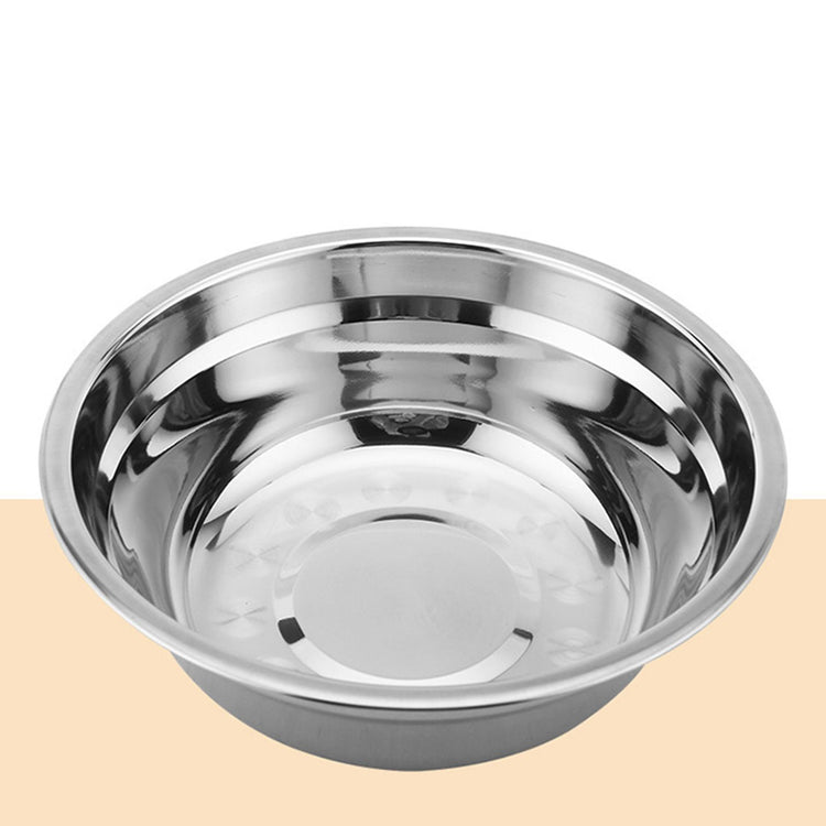 26cm Stainless Steel Basin Mixing Bowl Thicken Heavy Duty Deeper Edge Mirror Finish Salad Bowl - Flavour Fushion Cooking Shop