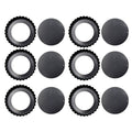 6PCS Removable Bottom Tart Pan Non Stick Coating Carbon Steel Black Quiche Pan for Kitchen