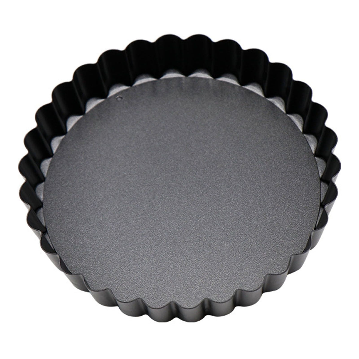 6PCS Removable Bottom Tart Pan Non Stick Coating Carbon Steel Black Quiche Pan for Kitchen - Flavour Fushion Cooking Shop
