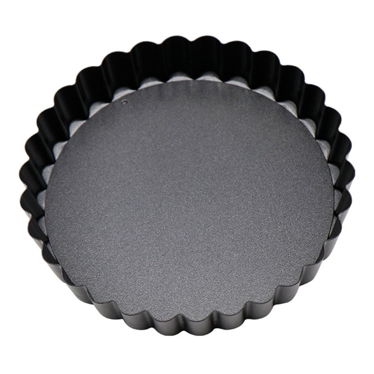 6PCS Removable Bottom Tart Pan Non Stick Coating Carbon Steel Black Quiche Pan for Kitchen - Flavour Fushion Cooking Shop